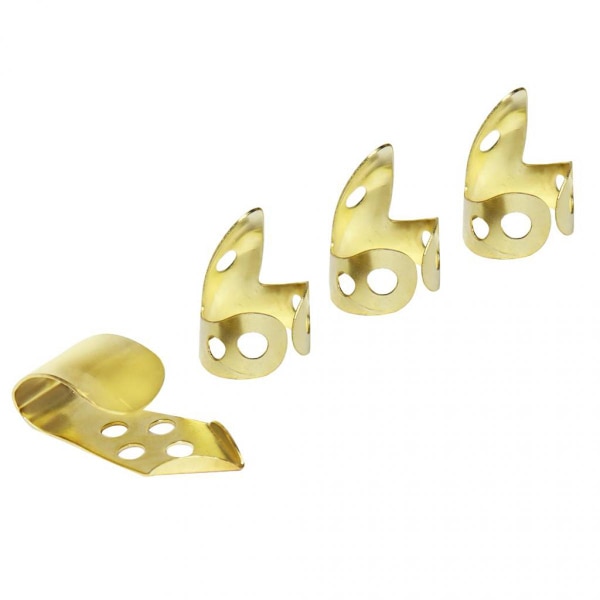 (4x Gitarrplektrum) Fingerplektrum med tumme Fingerstyle Gitarr Justerbar Storlek