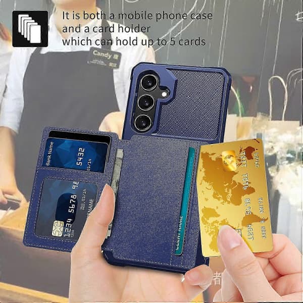 ZM03 Til Samsung A55 5G Etui Pung Magnetisk Bilholder Telefoncover Multicolor Style D