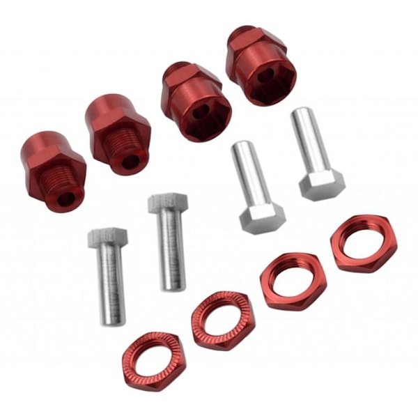 12mm till 17mm Hjul Hex Nav Adapter Konvertering för Röd 1/10 RC Bil