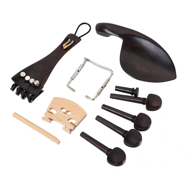 15 Delar/Set Ebenholts Trä Violin Musik DIY Ersätt Pinnar Stämskruvar Delar Komplett Kit