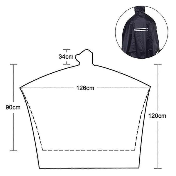 Vattentät regnponcho Cykel Regnkappor Lättvikts Återanvändbar Dark blue