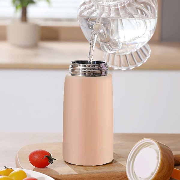 Vakuumisolerad Vattenflaska, Mini Portabel Kaffemugg Resemugg Rostfritt Stål pink