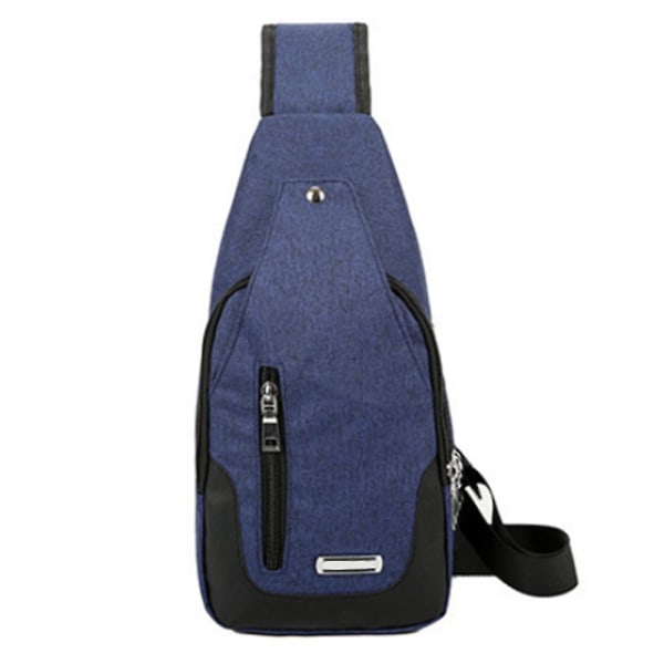 1 st Kompakt Crossbody-ryggsäck och dagväska Multifunktionell bröstväska Blue