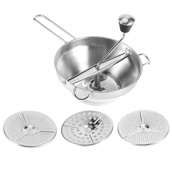 [RM] Multifunktionel manuel madmixer i rustfrit stål, salat- og grøntsagsblander til køkkenet 1.2