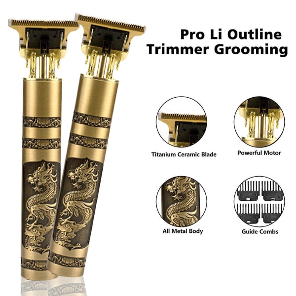 Outline Trimmer T Blade Trimmer Grooming Kit Set Uppladdningsbar professionell hårklippare för män style2