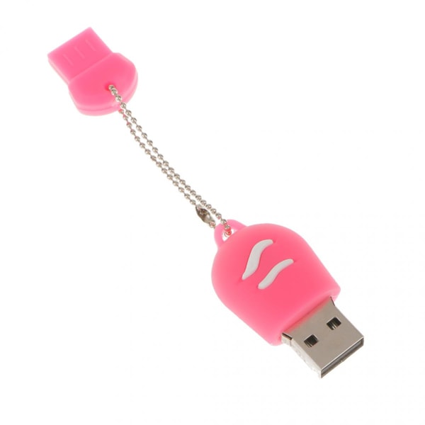 2st USB minne 32GB + 64GB Pendrive U Disk Söt rosa tassmönster