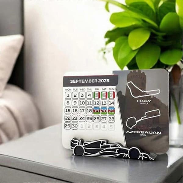 Racing Papperskalender Skrivbordskalender Heminredning Resplan Arrangemang Formel Racing Kalender 2025