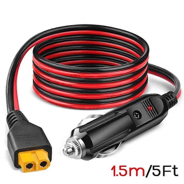 XT60 til 12AWG Bil Lighter Adapterkabel til Strømforbindelse 1.5meter