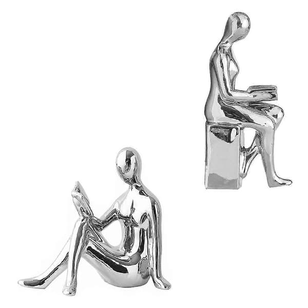 [RM]Abstrakt leserdekorasjon keramisk figur for dekor 1 par lesestatue