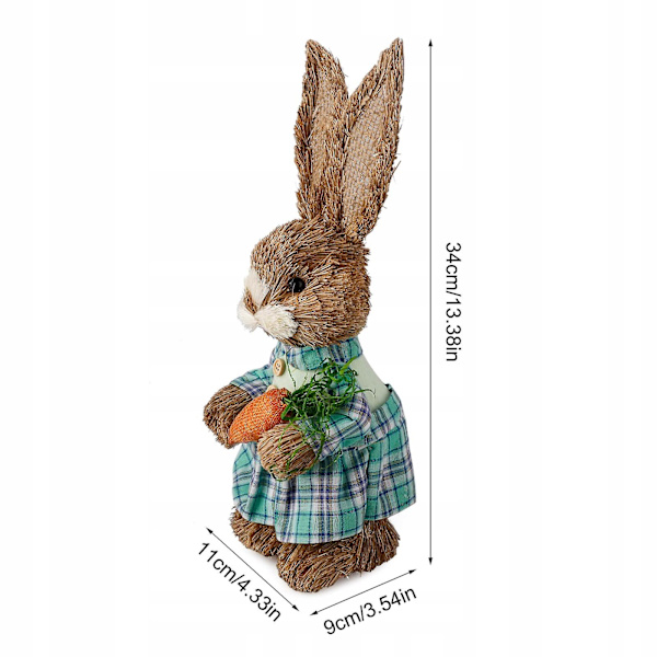 Påskdekorationer Hare Kanin Canvas Ornament L