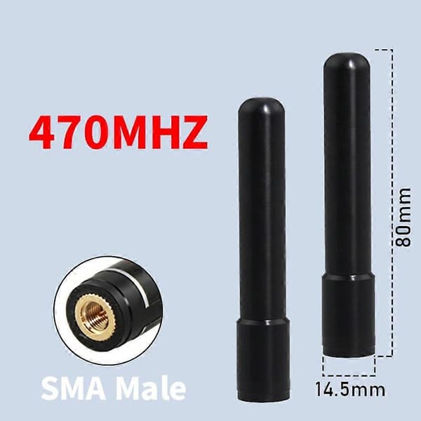 LORA Modul Antenne SMA Han Kort Antenne Omnidirektionel Høj Gevinst Kort Antenne til MeshTastic LoRaWan System 470MHz Black 470Mhz