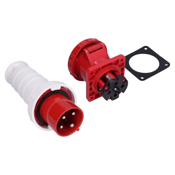 [RM] 3-Phase 4-Pin Industrial Socket Waterproof 380V 415V 63A 3P+E