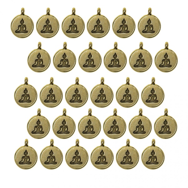 30x Buddha Charms Legering Hängen Yoga Symbol Gör-det-själv smycken