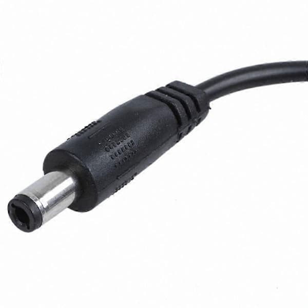 DC 12V til 5V Konverteringsmodul med 2,1 mm x 5,5 mm Hanstik, USB til DC Strømkabel Stikadapter til Elektronikprojekter Black