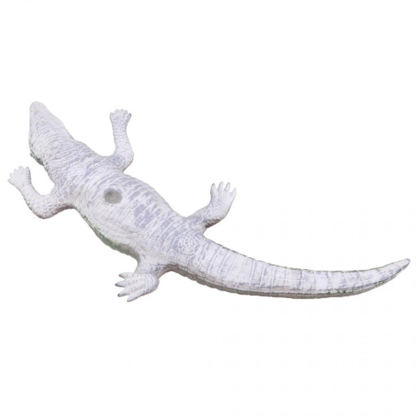 Stor Krokodilfigur Mjuk Plast Djurmodell Barnleksak - 60x27cm
