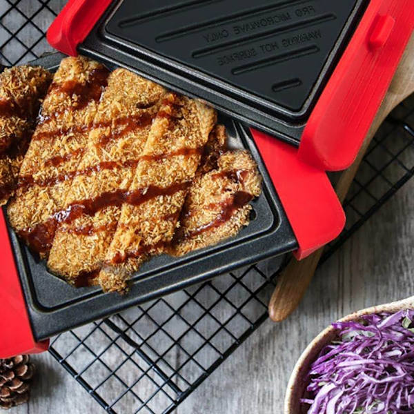 [RM]2 pcs Fast Heating Grill Trays Non-Stick Baking Sheets for Microwave Oven