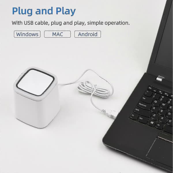 QR Barcode Scanner Platform Hands-free USB Wired Barcode Reader CMO Image Sensor Desktop Scanner Large Scanning Window