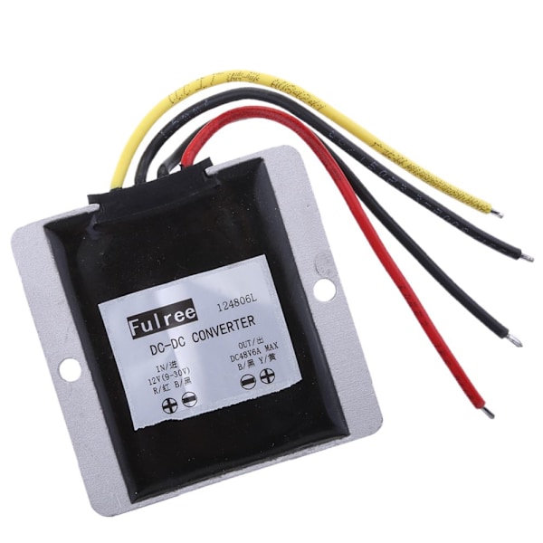 DC/DC-omvandlare 48V/6A till 12V/24V Volt Vattentät Transformator Modul