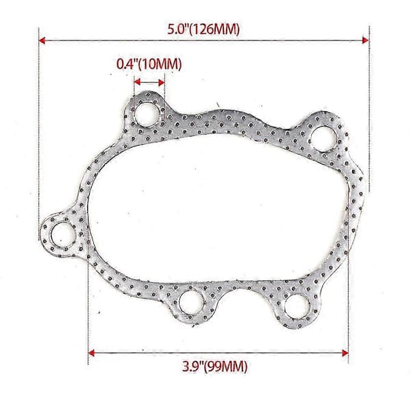 Turbolader Turbo Down Pipe 5 Bolt til 2,5\"/ 63mm V-båndsflangeadapter til GT25 GT28 T25 T28
