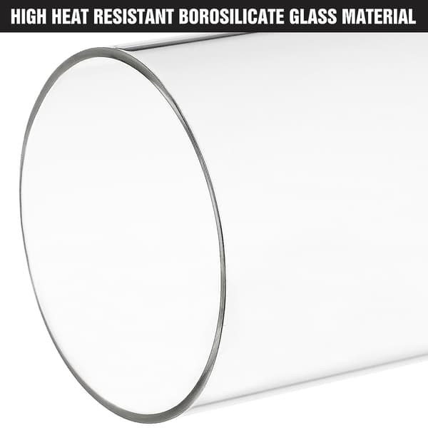 [RM]st Windproof Glass Cylinders Compatible with Candles, Open at Both Ends