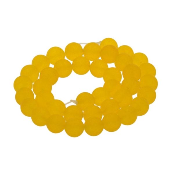 8 mm runda matt polerade smycken gör lösa pärlor gult guld färgade