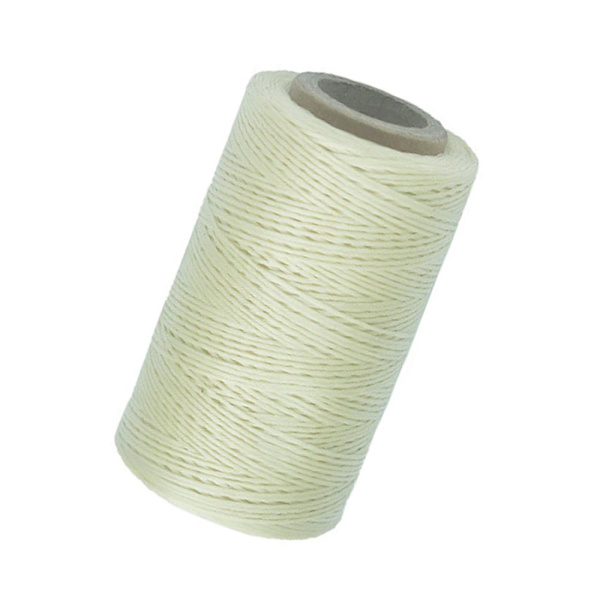 Platt Vaxad Tråd Sömnad Läderhantverk Beige 260M 150D 0.8mm