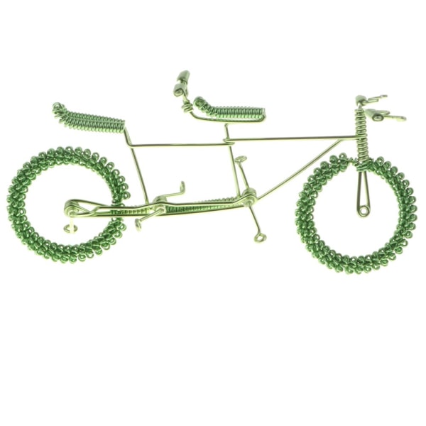 Handgjord metall hantverk cykel modell leksak Kontorsskrivbord Heminredning Grön