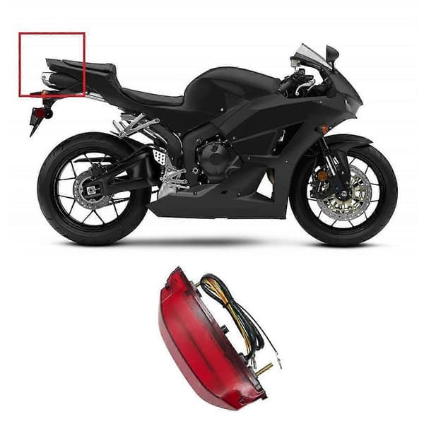 Motorcykel Baglygte Bremse Blinklys Integreret LED-lys til CBR600RR F5 2013-2023 Tilbehør - Rød