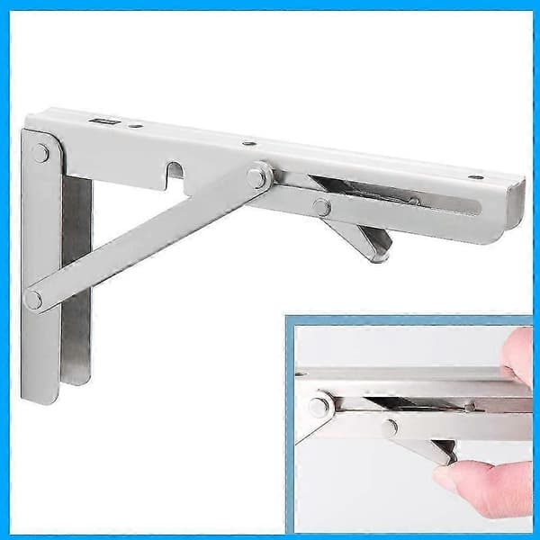 Fällbar hyllkonsol kraftig vikbar hyllstöd väggmonterad 200mm*120mm, borstad