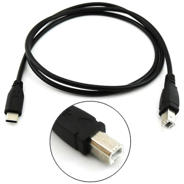2x USB-C USB 3.1 Type C til USB 2.0 B Type Datakabel Ledning Ph Skriver