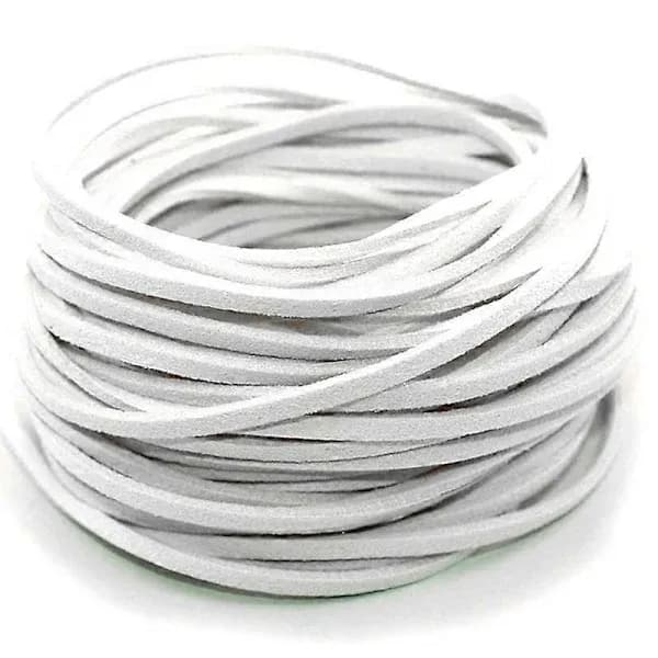 5 stk DIY Armbånd Tråd Snor Læder 3mm 1M Ruskind Smykker sort
