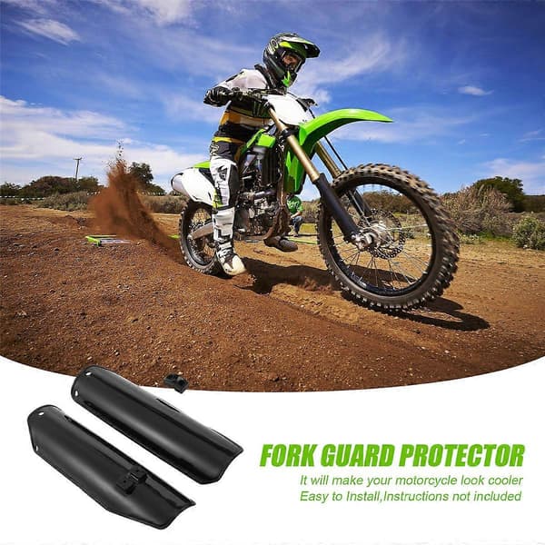 1 Pair Pit Dirt Bike Front Fork Shock Absorber Guard Fork Protector for 90Cc 125Cc 140Cc 160Cc Univ black