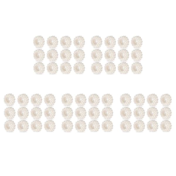 Servettring 60-delat set, vit pärla bröllopsservettspänne bordsdekoration size