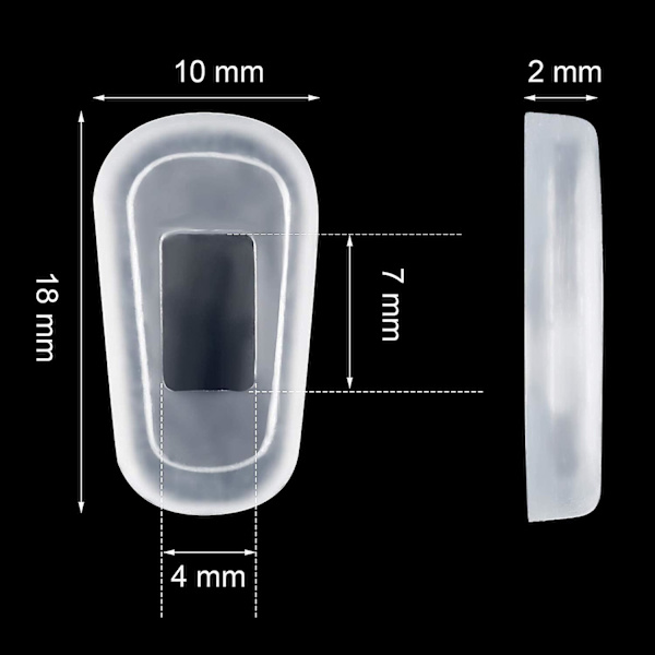 10 Par Silikon Nässkydd Överdrag Transparenta Silikon Glasögon Nässkydd Mjuka Glasögon Halkfria Nässkydd