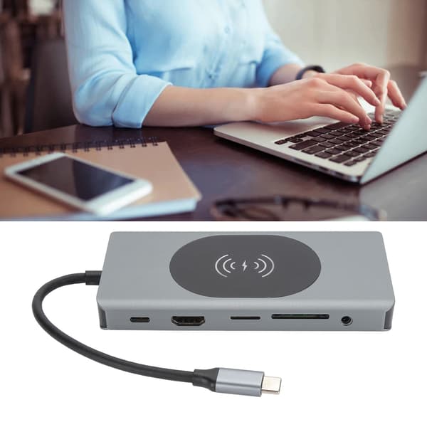 [RM]13-i-1 USB C-hub med dockingstation og kortlæser
