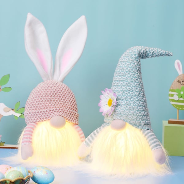 Påsk Ansiktslös Dvärg Dekoration Ornament Kanin Plyschdocka Rudolph Docka eierfarben ostern