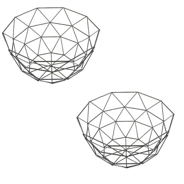 2 Stycken Geometrisk Fruktskål, Vintage Geometrisk Fruktskål