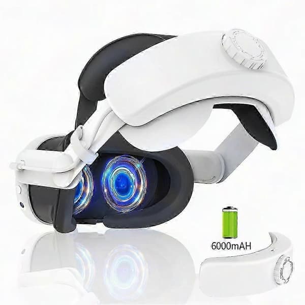 Hovedrem med batteri til Oculus Quest 3/Quest 3S, justerbart Elite-remserstatningstilbehør til Meta Quest 3/3S
