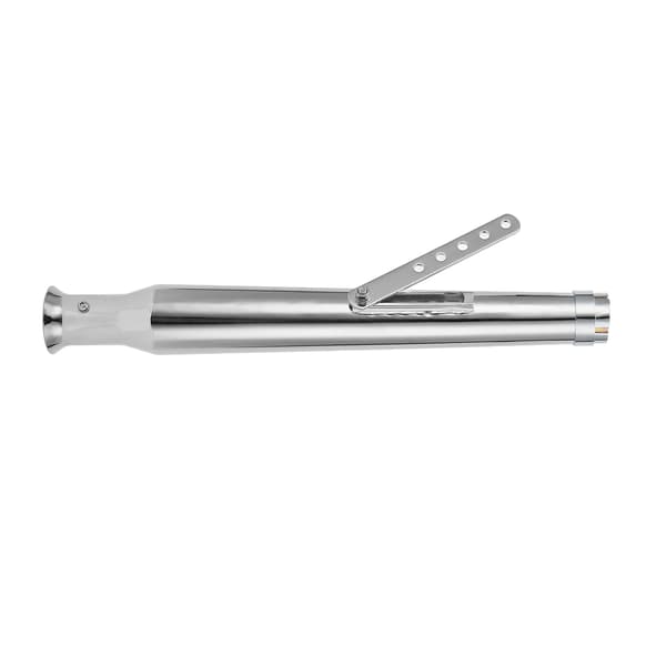 [RM]45mm 1.8in Universal Motorcycle Exhaust Pipe Modified with Slide Bracket Silver