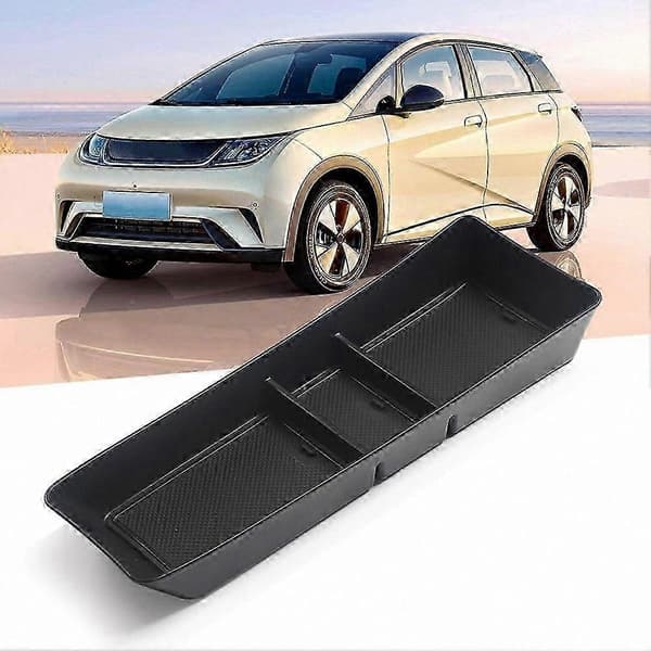 BYD Atto 3 2023 2024 Centerkonsol Organizer Bakke Opbevaringsboks Tilbehør Black