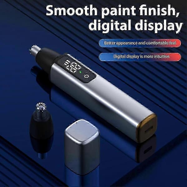 USB Uppladdningsbar Näshårstrimmer för Män, Öron- och Näshårstrimmer med LCD-display Professionell Trimning