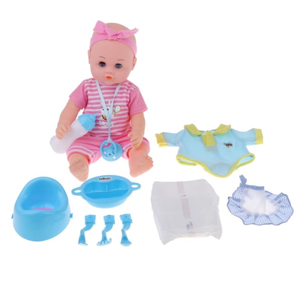 Realistisk Simulering Talande Pojke Baby Docka Lekset Tillbehör Barnleksaker