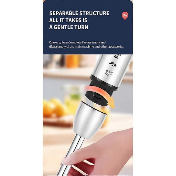 Elektrisk Foodprocessor Blender Multi-hastighed Stavblender til Køkkenblanding af Smoothies og Supper