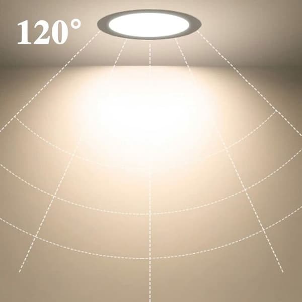 [RM]Ultra-thin 5W LED Recessed Spotlights, IP44, 500 Lumens, 6000K Cool White, 10-pack, 70-80 mm Cut-out
