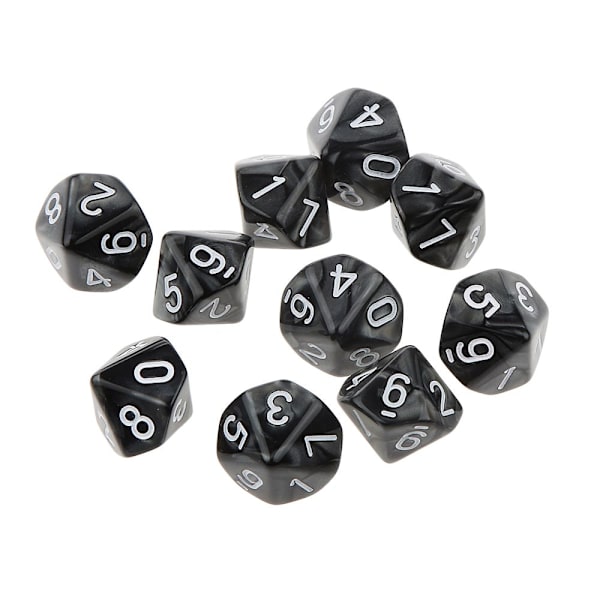 20 st tiosidiga tärningar d10 för d u0026 d rpg mtg sällskapsspel leksak grön och svart