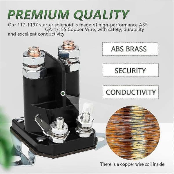 CE-certificeret solenoidudskiftning til Zero-Turn plæneklippere Z4200 SS4225 SS4235 Timecutter-modeller black silver