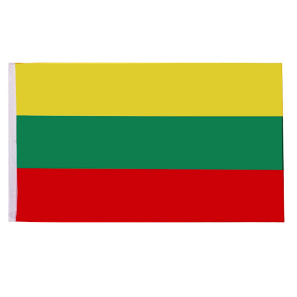 Stor Landsflagga Banner Festivaldekor Gul Grön Röd Litauen