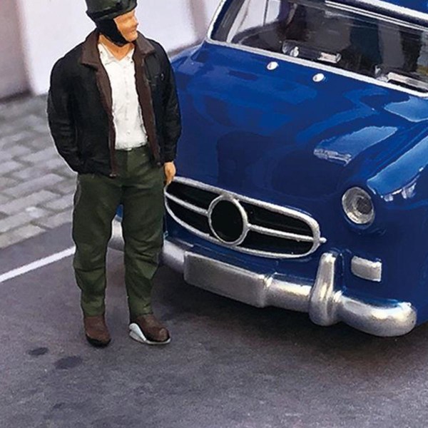 RM 1/64 Resin Figur Docka Miniatyr Tågbana Leksaker S Skala Stil B