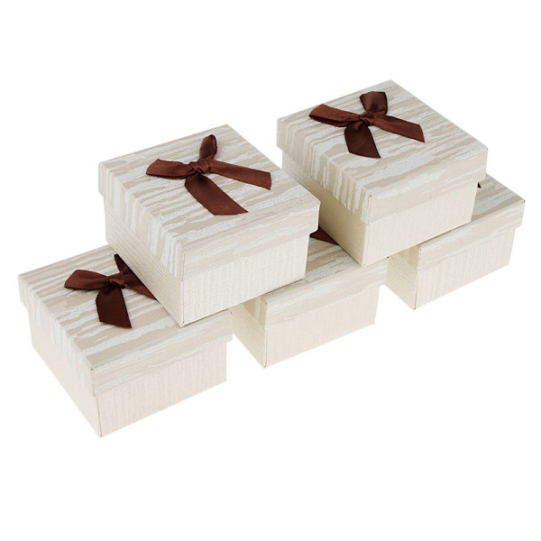 5 st Klockbox Organizer Förvaring Armbandsförvaring Presentförpackning Brun