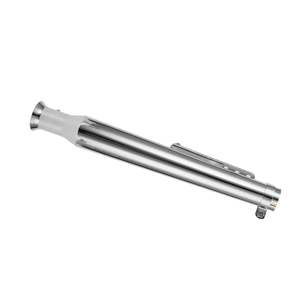 [RM]45mm 1.8in Universal Motorcycle Exhaust Pipe Modified with Slide Bracket Silver